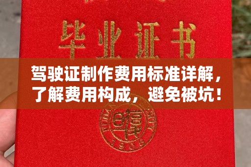 元谋驾驶证制作费用标准详解，了解费用构成，避免被坑！