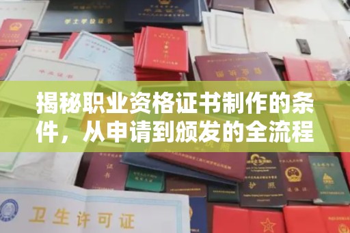 元谋揭秘职业资格证书制作的条件，从申请到颁发的全流程解析